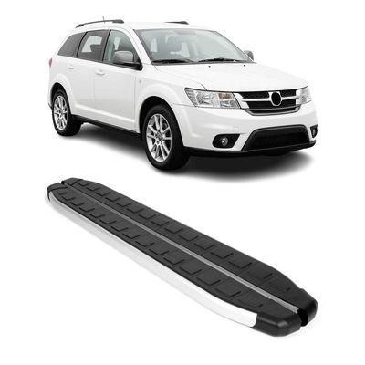 2009-2020 Dodge Journey Running Boards Side Steps Silver & Black