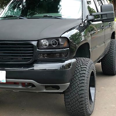 1999-2006 GMC Sierra/Yukon/Yukon XL Dual Halo Projector Headlights Jet Black
