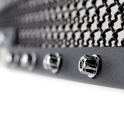 2005-2007 Chevy Silverado Rivet Style Black S.Steel 2PC Mesh Grille Insert