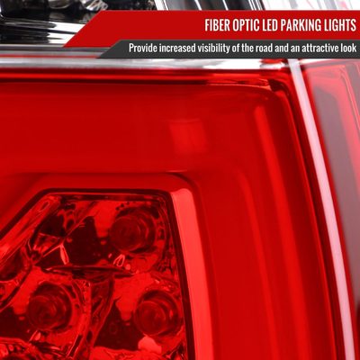 2009-2011 BMW E90 3-Series 4Dr Sedan Red LED Tail Light Chrome/Red Clear Lens