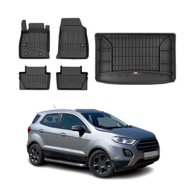 2018-2022 Ford EcoSport Premium Floor Mats & Cargo Liner Full Set All Weather Heavy Duty Upper Trunk