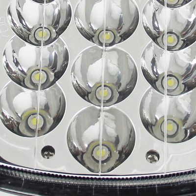 Universal 7"x6" 15-LED Sealed Beam Headlights w/ H4 Plug Black Alu Housing/PMMA
