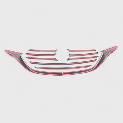 2016-2023 Mazda CX-9 Grille Overlay Gloss Black 10Pcs ABS Plastic