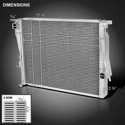 1998-2002 BMW E36 Z3 M Coupe/Roaster Aluminum 2-Row Performance Radiator