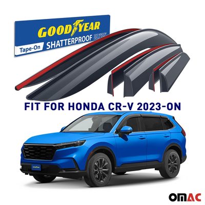 Goodyear Wind Deflectors for Honda CR-V (CRV) 2023-2025 Tape-On Premium Smoke 6x