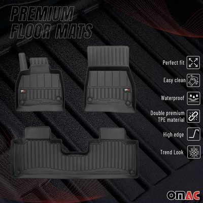 2023-2026 Mercedes EQS SUV X296 Premium Floor Mats Liners Full Set All Weather Heavy Duty