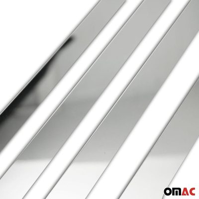 2014-2019 GMC Sierra Crew Cab 1500/2500/3500 Side Door Molding Trim Stainless Steel Silver 4x