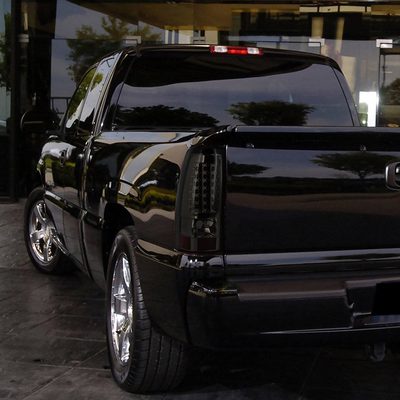 2003-2006 Chevrolet Silverado LED Tail Lights Chrome Housing/Smoke Lens