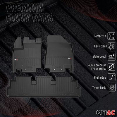 2022-2026 Nissan Pathfinder Premium Floor Mats Liners Full Set All Weather Heavy Duty