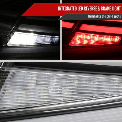 2018-2022 Honda Accord Sedan LED Signal Tail Lights Matt Black/Clear