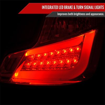 2011-2013 Scion tC LED Tail Lights Chrome Housing/Smoke Lens