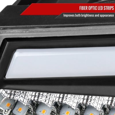2004-2012 Chevy Colorado/GMC Canyon LED Headlights&Corner Lamp Black
