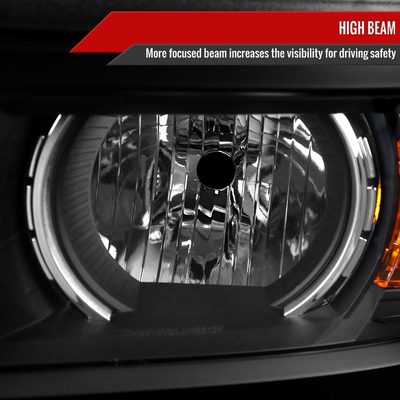 2014-2015 Chevy Silverado 1500 Projector Headlights Matte Black/Clear Lens