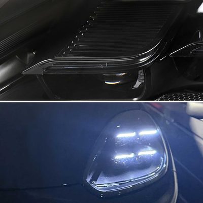 For Porsche Cayenne 958.2 2015-2017 Matrix LED Projector Headlights DRL Dynamic Black Clear Lens Glossy Trim