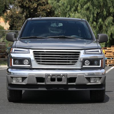 2004-2012 Chevy Colorado/GMC Canyon LED Headlights&Corner Lamp Black