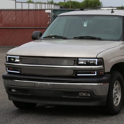 1999-2002 Chevy Silverado 1500 2500 /Tahoe Suburban LED Headlights Black
