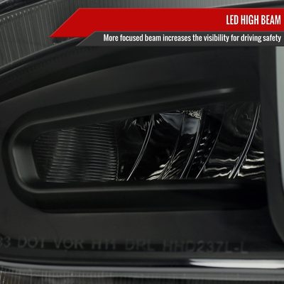 2016-2021 Honda Civic Projector Headlights LED Sequential Turn Signal Smoke
