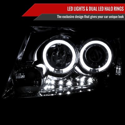 2004-2008 Ford F-150/ 06-2008 Lincoln Mark LT Dual Halo Headlights Chrome