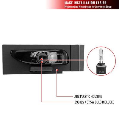 1994-1998 Ford Mustang V6 899 Fog Lights Kit Chrome Housing/Smoke Lens