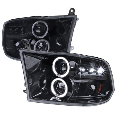 2009-2018 Dodge RAM 1500 / RAM 2500 3500 Dual Halo Headlights Smoke