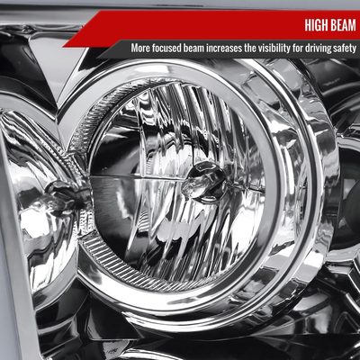 2009-2018 Dodge RAM 1500 / RAM 2500 3500 Switchback LED Headlights Chrome