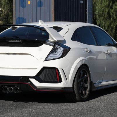 2017-2021 Honda Civic Hatchback Turn Signal LED Tail Lights Matt Black/Clear