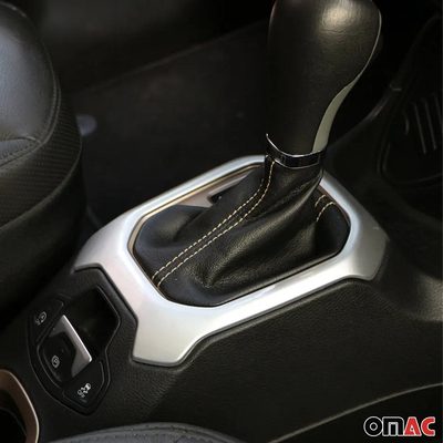 2015-2024 Jeep Renegade Gear Shift Knob Frame Silver Chrome 1Pc