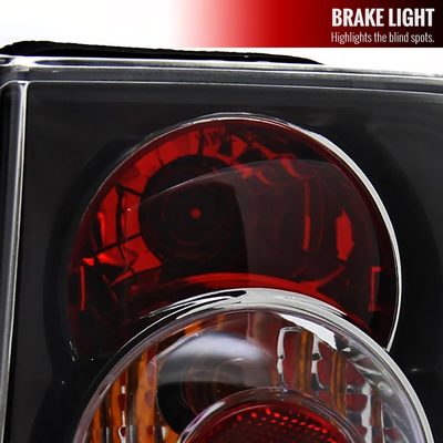 1998-2001 VW Passat Sedan Tail Lights Matte Black Housing/Clear Lens