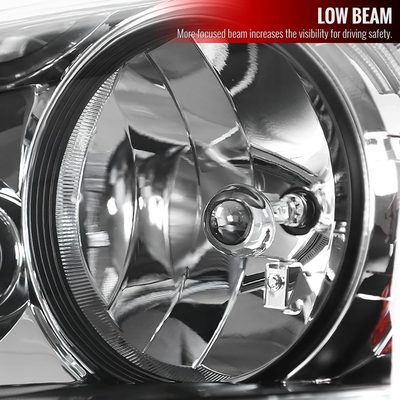 2005-2007 Honda Odyssey Factory Crystal Headlights w/9006 Bulbs Chrome/Clear