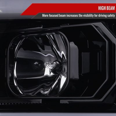 2015-2019 Chevy Silverado 2500HD/3500HD LED Signal Projector Headlights Smoke