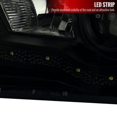 1999-2004 Ford F-250/350/450/550/Excursion Projector Headlights SMD LED Black