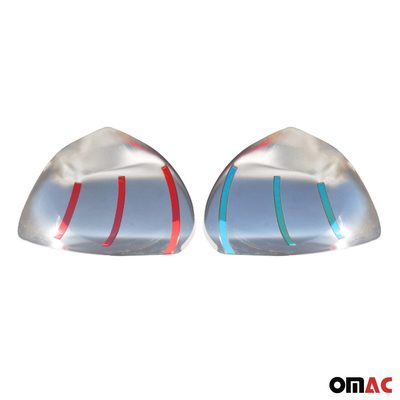 2003-2009 Toyota Land Cruiser Prado Side Mirror Cover Caps Stainless Steel Silver 2Pcs