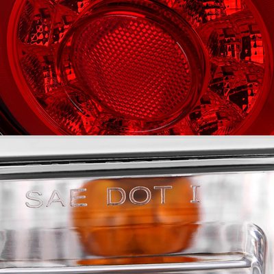 1989-1994 Nissan Skyline GT R32 JDM Red LED Tail Lights Chrome/Red Lens