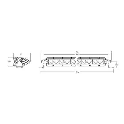 Faros Auxiliares SAE SR Series 6" Con Amber PRO Lens (Par)