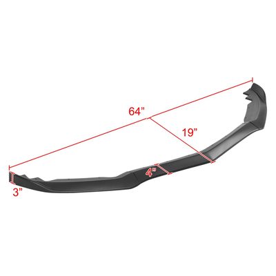 2015-2018 Cadillac ATS Matte Black Polypropylene 3Pcs Front Bumper Lip Set