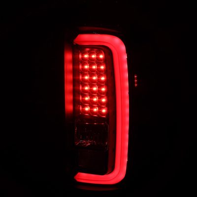 2014-2018 GMC Sierra 1500/2500HD/3500HD Red Bar LED Tail Lights Black/Clear
