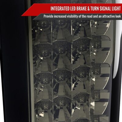 2007-2014 Chevrolet Silverado LED Tail Lights Chrome Housing/Smoke Lens