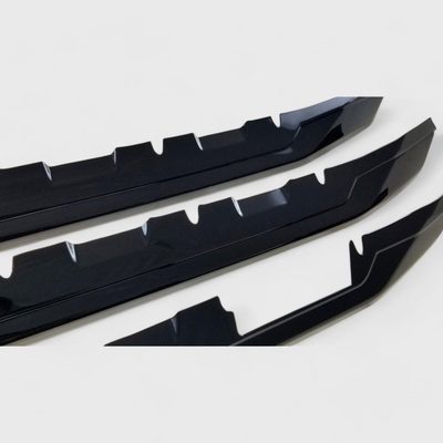 2016-2018 Chevrolet Silverado 1500 Grille Overlay Gloss Black 3Pcs ABS Plastic
