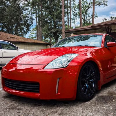 2006-2009 Nissan 350Z SMD LED Light Strip Projector Headlights Chrome/Clear