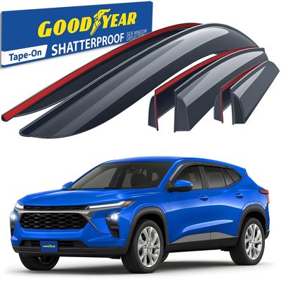 Goodyear Wind Deflectors for Chevrolet Trax 2024-2026 Tape-On Premium Smoke 6Pcs