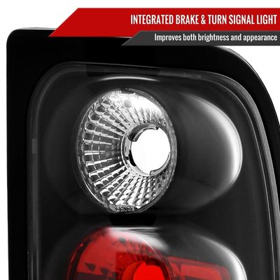 1994-2002 Dodge RAM Tail Lights Matte Black Housing/Clear Lens