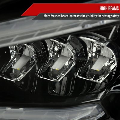 2008-2011 Mercedes Benz W204 C-Class Full LED Projector Headlights Smoke