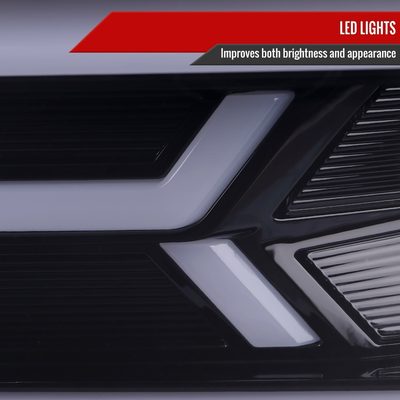 2014-2015 Chevy Camaro LED Projector Headlights Turn Signal Lights Smoke