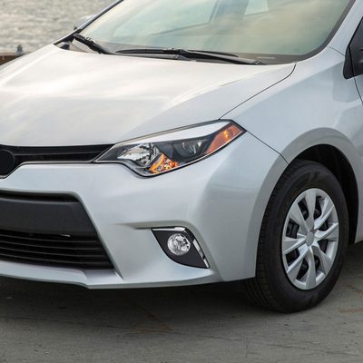 2014-2016 Toyota Corolla H16 Silver Bezel Fog Lights Kit Chrome/Clear Lens