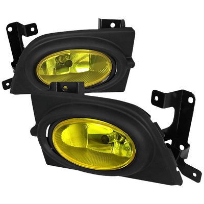 2006-2008 Honda Civic Sedan H11 Fog Lights Kit Chrome Housing/Yellow Lens