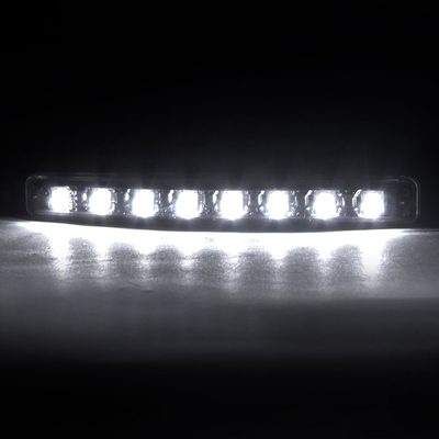 Universal 4W 8 LED 6000K Daytime Running Lights Matte Black Housing/Clear Lens