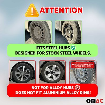 16" Wheel Covers Hubcaps for Nissan Kicks Black Matt White Matte