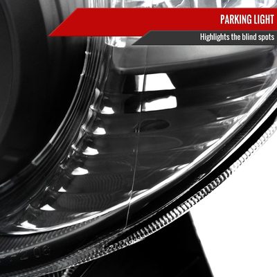 2006-2009 Toyota 4Runner SR5 Limited Projector Headlights Matt Black/Clear