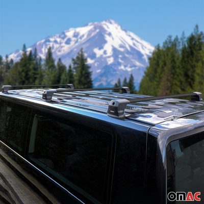 2015-2018 Chevrolet City Express Roof Rack Cross Bars 3Pcs Black