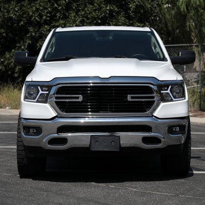 2019-2024 Dodge RAM 1500 Animated LED Bar Factory Headlights Matt Black/Clear